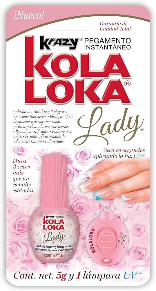 Kola Loka Lady Pegamento Instantáneo para Uñas con Aplicador UV