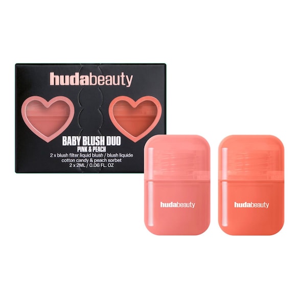 Huda Beauty Mini Baby Blush Duo Set Pink & Peach