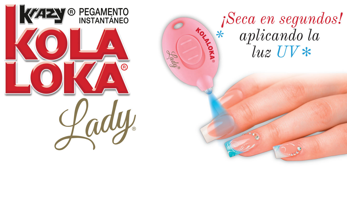 Kola Loka Lady Pegamento Instantáneo para Uñas con Aplicador UV