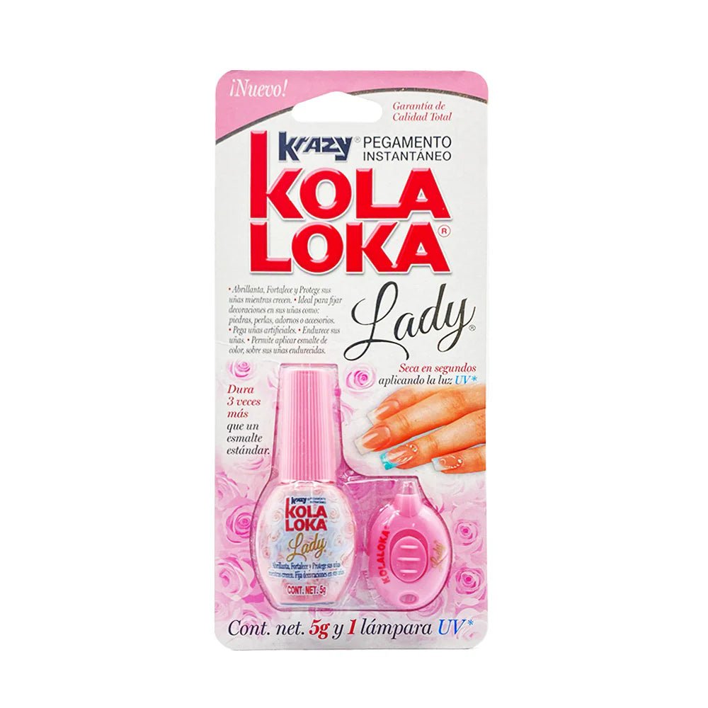 Kola Loka Lady Pegamento Instantáneo para Uñas con Aplicador UV