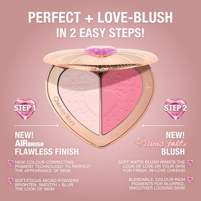 Pillow Talk Beauty Soulmates Airbrush Flawless Finish Brightening and Blush Powder Palette